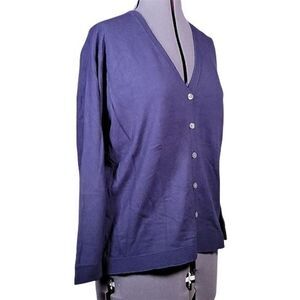 Eddie Bauer Lightweight V-Neck Cardigan Sweater Sz SP